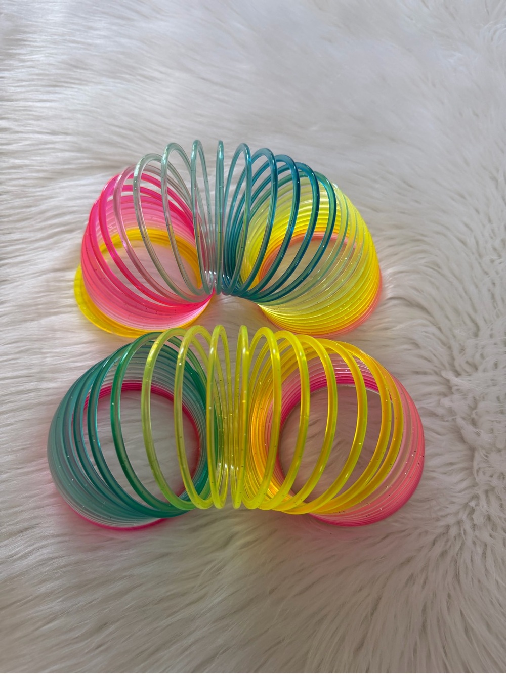 Two! Rainbow Spring Glitter Large Slinky Toy